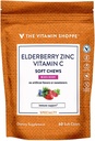 Elderberry, Zinc & Vitamin C Soft Chews - Soporte inmunitario - Berry mixto (60 cerdas blandas)