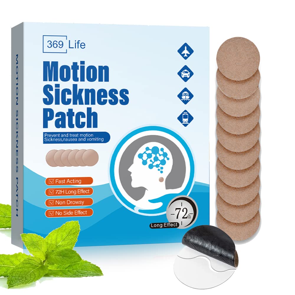 Motion Patches de enfermedad, Sea Sickness Patch para Crucero - Adultos y Niños ((10 Cuenta - Pack de 1))