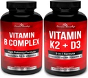 Complejo de la recompensa divina Super B Vitaminas & Vitamina K2 con D3 Bundle