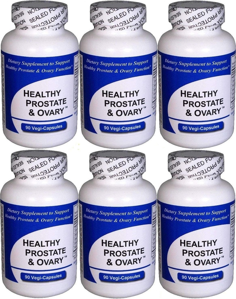 Cápsulas saludables de próstata y ovario 6-Pack (6 Botellas Contiene un total de 540 Cápsulas) - Concentrado de hierbas Blend - Suplemento dietético natural - Contiene Crinum vietnamita Latifolium Herb Extract &amp; other Herbs - Prostate Nutrition
