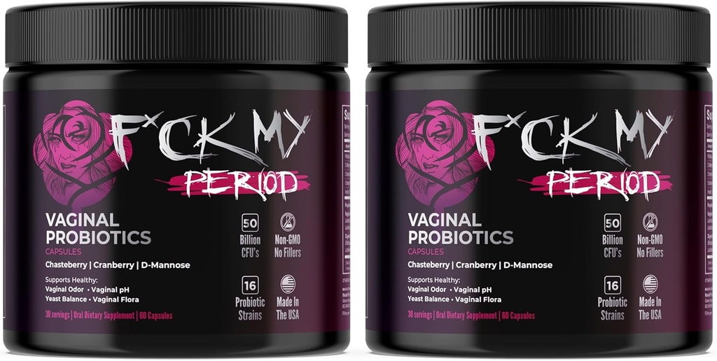 Período Vaginal Probióticos para Mujeres Silenciosas Período de Mujeres Probióticos Viginal Probiótico Silencio Mujeres Probiótico para PH Balance &amp; Vag Salud Silencioso Prebióticos para Gut, UTI, & Vagional Health (2 Pack)