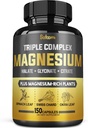 SATOOMI 11in1 Magnesium Glycinate, Magnesium Malate, Magnesium Citrate - Magnesium Complex Capsules - 15500 mg por Serving - Support Muscle, Joint, Heart, & Digestive Health - 150 Count