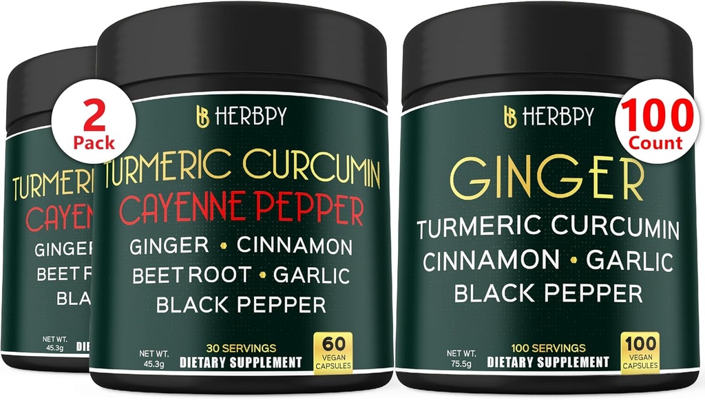 Bundle 7in1 Turmeric Curcumin Suplemento & 5in1 Ginger Suplemento
