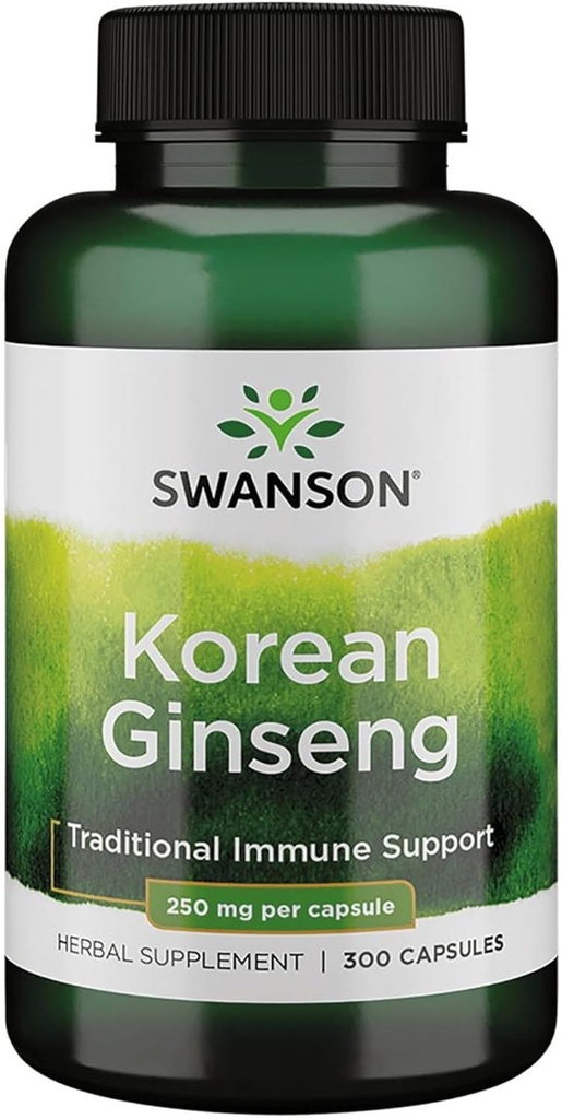 Swanson Korean Ginseng 250 Milligrams 300 cápsulas