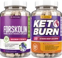 Advanced Keto & Fitness Bundle - Premium Forskolin Extract Plus Keto, con 11 hierbas naturales para Max Slim Look, Ultra Strength Pills, Immune Support, Lost Fast