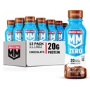 Muscle Milk Zero Protein Shake, Chocolate,20g Proteína, Cero Sugar, 100 Calories, Calcio, Vitaminas A, C &amp; D, 4g Fiber, Energizing Snack, Workout Recovery, Packaging May Vary,11.16 Fl Oz (Pack of 12)
