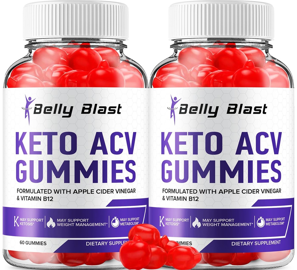 (2 Pack) Belly Blast Keto ACV Gummies - Advanced Formula Belly Blast Keto Plus ACV Gummies Apple Cider Vinegar, Weight Management, BellyBlast ACV Suplemento dietético Comentarios Hombre Mujeres (120 Gummies)