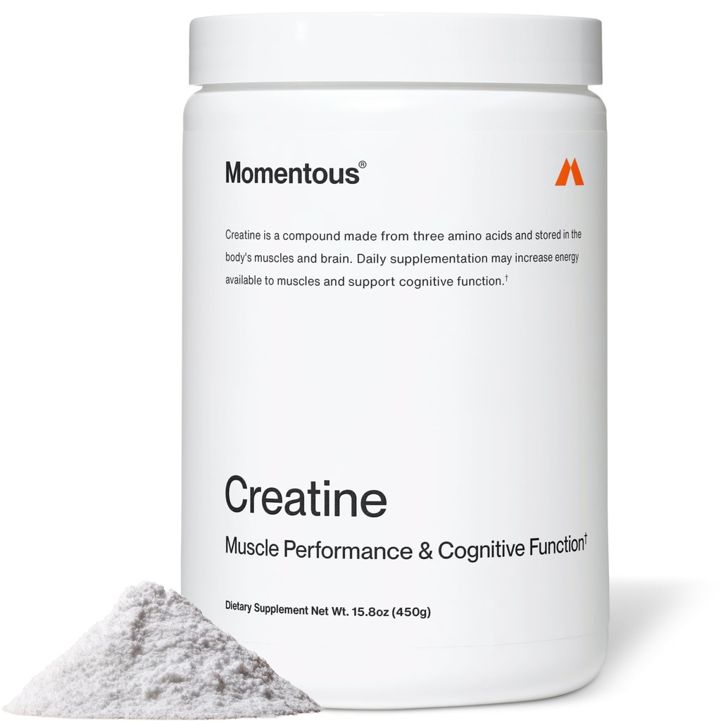 Polvo de Monohidrato de Creatina Momento - Polvo de Creatina - Soportes Fuerza, Lean Muscle, " Recuperación para Mujeres Hombres - NSF Certificado para Deporte - 5 g por Serving - 90 Servimientos
