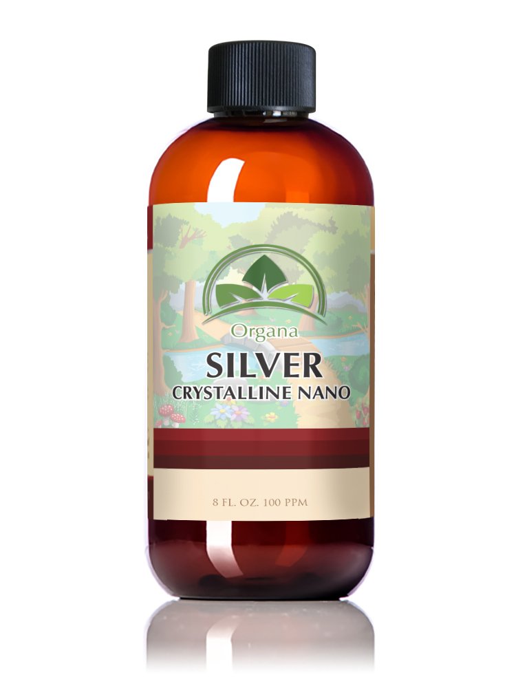 Organa Nano Colloidal Plata 8 oz (100 PPM)- El Mejor Colloidal Plata - Minerales Colloidales
