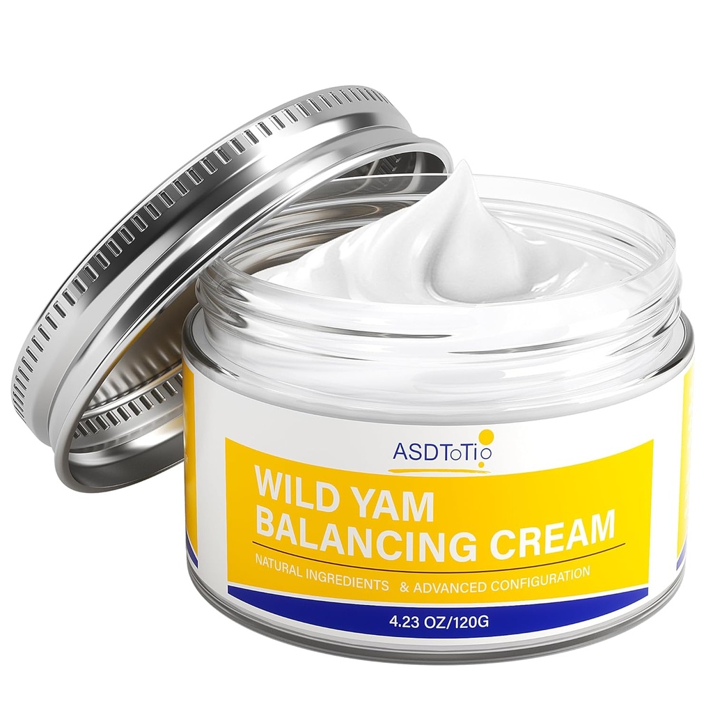 Crema de equilibrio de Yam silvestre- Crema de equilibrio orgánico para la menopausia del PMS, Crema de equilibrio natural para las mujeres,3.5 FL OZ