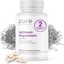 Pura Thera Pro Rx Optimum Magnesium Lysinate Glycinate & Di-Magnesium Malate, Hecho en EE.UU. Silencioso 2 Month Supply ANTE Chelated for Maximum Absorption, Supports Bone Health & Energy, Non-GMO