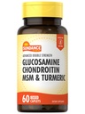 Sundance Glucosamine Chondroitin MSM y Turmeric TEN 60 Caplets TEN Double Strength ← Non-GMO y Gluten Free Supplement