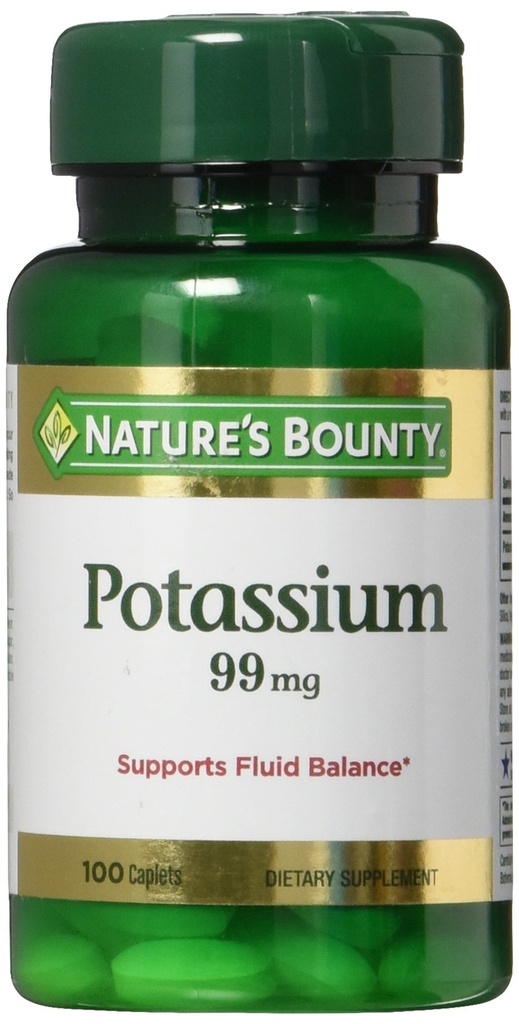 Bounty Potassium Gluconate 99mg, 100 caplets