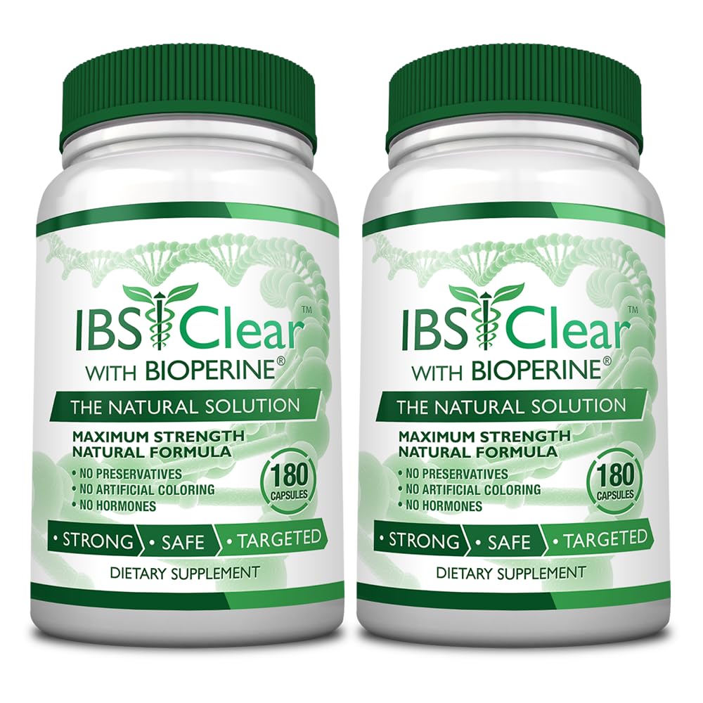 IBS Support - Vitamina D, Psyllium Husk, Fennel - 180 Capsules - 3 Month Supply