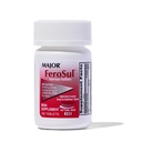 Mayor Ferosul - Sulfato ferroso 325 mg Tabletas con 65 mg de hierro elemental - Suplemento de hierro para mujeres, hombres - rojo - 100 Tabletas - Pack de 1