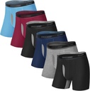 IGOLUMON Ropa interior de hombre Bamboo Rayon Breathable Boxer Briefs with Fly Moisture-Wicking Lightweight Underwear, 6 pack