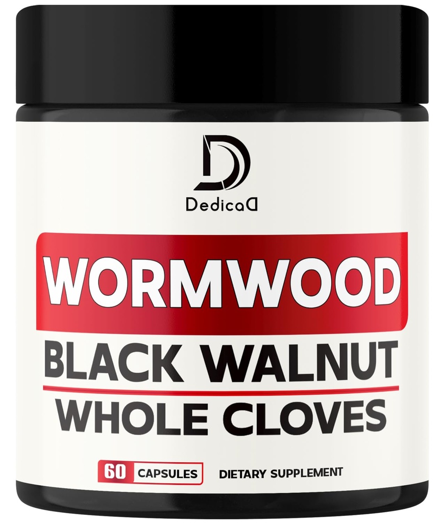 12in1 Wormwood Capsules Black Walnut Cloves, Ginger, Turmeric Curcumin " Black Pepper - Immune System - 60 cápsulas