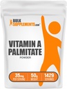 BulkSupplements.com Vitamina A Palmitate Powder - como Retinol Palmitate, Vitamina A Suplemento para Immune & Eye Support - Gluten Free, 35 mg por Serving, 50g (1.8 oz) (Pack of 1)