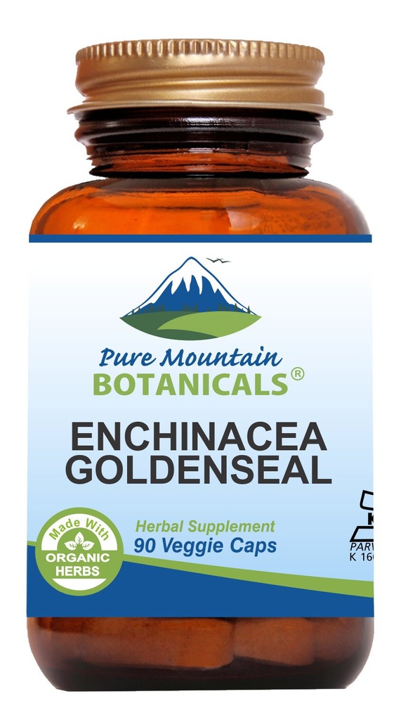 Echinacea Goldenseal Capsules - Kosher Vegan Caps con 450mg Organic Echinacea Goldenseal Complex