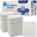 MED PRIDE 3x3 en Gauze Pads 200 Pack, Nonsterile, 4 Ply, Bandas de malla no adherentes, Absorbent Wound Care Dressing Sponges