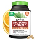 Zenwise Health Enhanced Absorption Liposomal Vitamina C Suplemento - 1500mg Liposomal VIT C para Immune Support, Antioxidant & Natural Energy Boost - Organic & Gluten Free - Unflavored, 180 Capsules