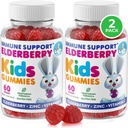 DR. MORITZ Gummies de arándano para niños y adultos (2 Pack) - Elderberry Vitamina C y Zinc para niños Immune Support - Vegetariano, Gluten Free