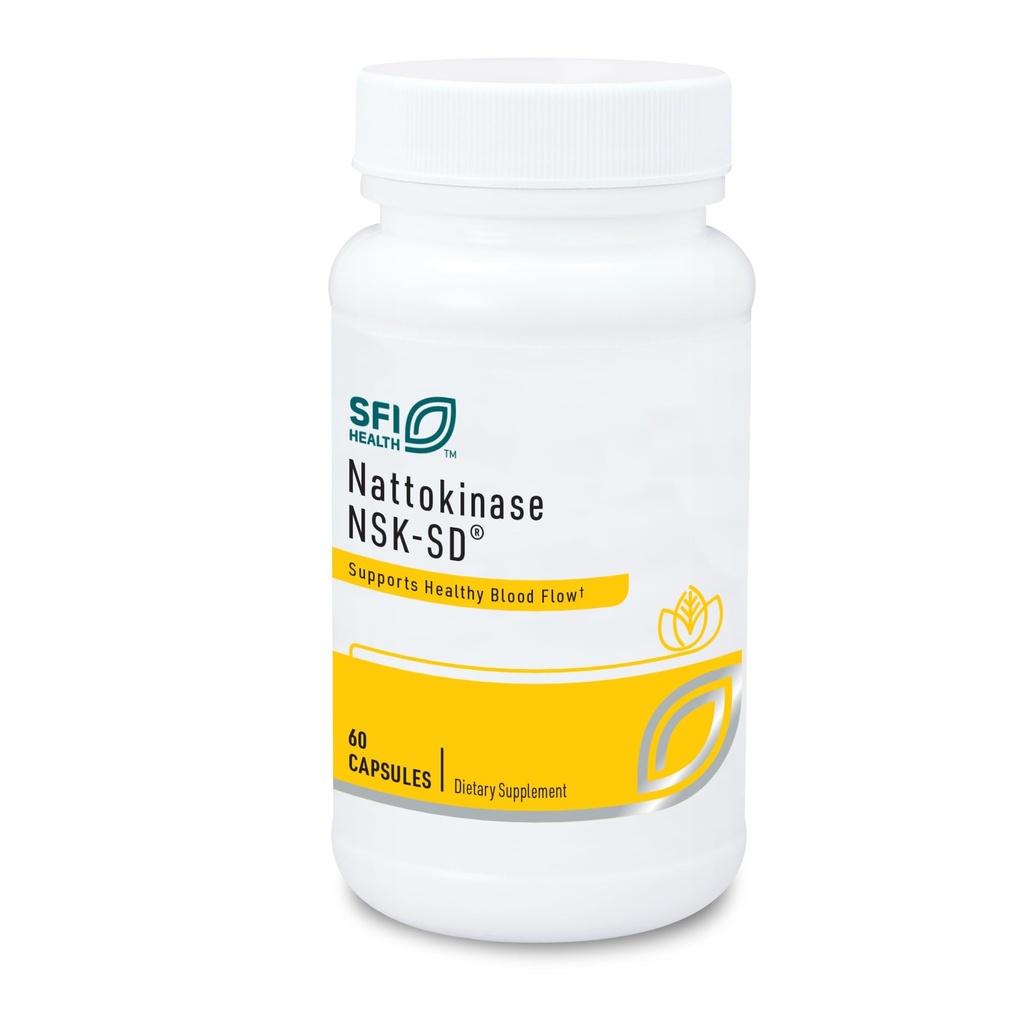 Klaire Labs SFI Health Nattokinase NSK-SD - Proteolytic Enzyme for Cardiovascular Support, Dairy &amp; Gluten-Free (60 Capsules)
