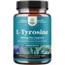 Formulario libre L Tyrosine 1000mg Por Serving - Suplemento de alta resistencia L-Tyrosine para la energía y el apoyo en foco - Suplemento Nootropic Amino Amino Acid para la atención en foco y la cognición - 240 Con