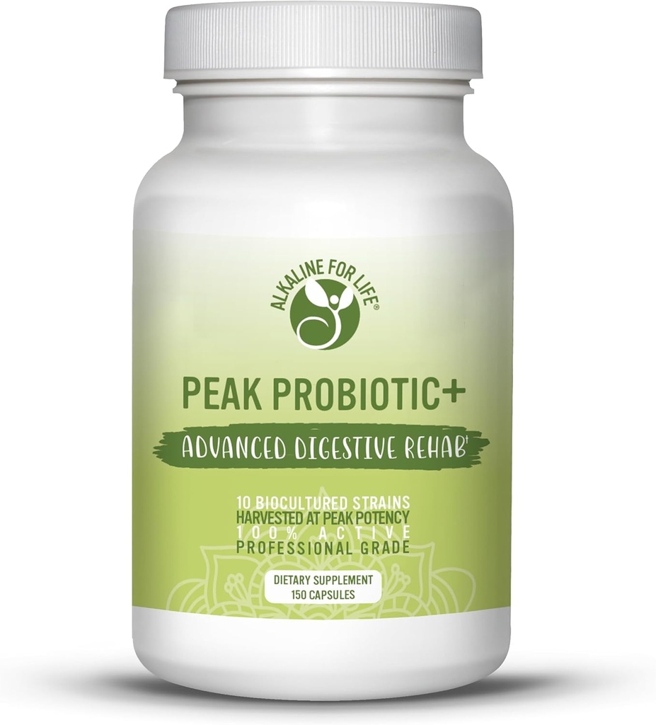 Peak Probiotic+ 7.5 Billion Peak Harvested Probiotics 10 Active Strains for Gut Health Acidophilus Probiotics for Digestive Health probiotics for Women, probiotics for Men