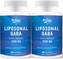 GABA Liposomal con L-Theanine 1200mg - 2 Pack High Suplementos GABA biodisponibles,120 cápsulas para adultos