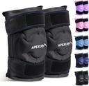 APEXUP Ice Pack for Knee Pain Relief, Large Reusable Wrap After Surgery, Flexible Gel Cold Pack for Injuries, Pain Relief for Back, Hombro, Elbow, Ankle and Leg (Black, L, 2PK)