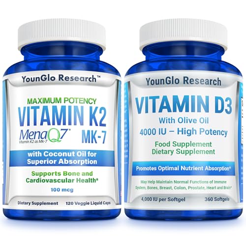 Vitamina D3 4000 UI & vitamina K2 MK7 100 mcg Suplementos