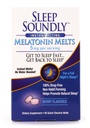 Sleep Soundly Melatonin Melts 5 mg Berry Flavor, Night time Sleeping Aid for Adults, Fast Acting Sleep Formula, 60 Conde, White