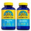 La vida de la naturaleza Nutrir Monolaurin 1000mg 250ct y proteger el cinc Picolinate 30mg 250ct - Gut Health and Immune Support Suplementos - Monolaurin from Raw Coconuts, Chelated Zinc - 60-Day Guarantee