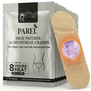 Patches de calor de período herbal, adaptados para flujo bajo-normano (10 Pack) – 8hr Parche de calefacción sin drogas para calambres menstruales, tensión de espalda – Skin-Safe, fuerte sujeción, en marcha