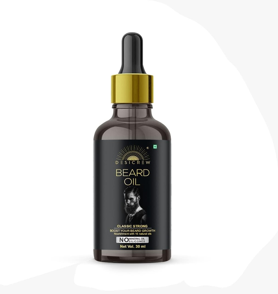 Clásico aceite de crecimiento de barba - mayo más fuerte crecimiento de la barba Nourishment con 16 aceites naturales esenciales en 30 ml