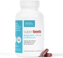HumanN SuperBeets Memory & Focus Brain Supplement Capsules – Mental Alertness – Clinically Studied Nootropics, Resveratrol Plus Beet Root Powder, Sugar-Free, 60 Conde