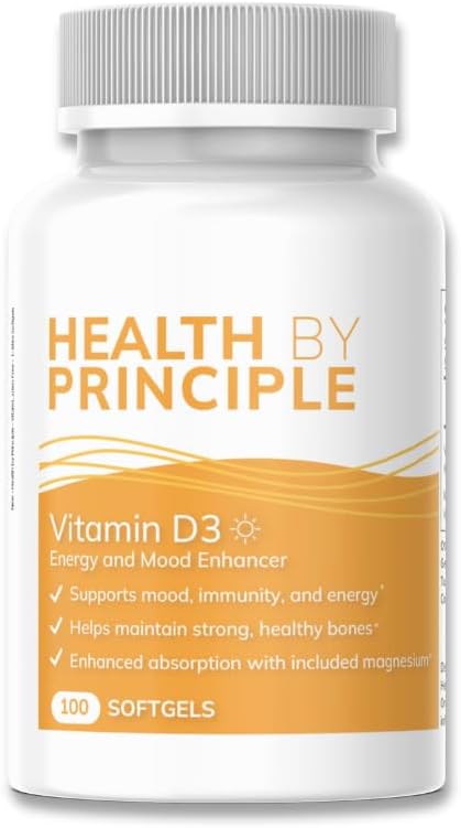 Vitamina D3 - para Immune Support, Bone Health, Cognitive Support - Natural, Organic, Non-GMO, Gluten Free - 100 Softgels