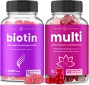 NutraChamps Biotin Gummies y Mujeres Multivitamin Gummies