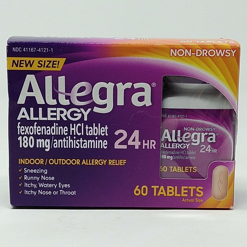 Medicación de alergia a Allegra 60 Conteo