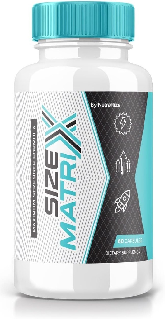 Talla Matrix Pills for Hombre, Oficial Male Enhancing Fórmula, Toda la nutrición natural para soportar el rendimiento general de salud y pico, SizeMatrix Vitamin Reviews (60 cápsulas)