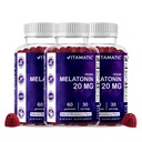 Vitamatic Melatonin 20 mg Gummies for Adults, 30 Servings - 60 Gummies Vegetarianos - Suplemento No-Habit Forming
