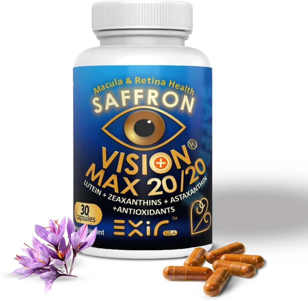 EXIR Eye Vitamins Supplement for Vision, Eye Strain, Dry Eyes, VM20-30 Capsules