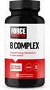 FORCE FACTOR Complejo de vitamina B para apoyar energía, vitalidad y salud cardíaca, incluye vitamina B1, vitamina B2, vitamina B3, vitamina B6, vitamina B12 y más, vegano, no transgénico, 60 cápsulas vegetales