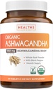 USDA Organic Ashwagandha Suplemento - Ashwagandha de alta potencia Pills Made with Organic Black Pepper for Enhanced Absorption - Vegan Non-GMO Hecho en los EE.UU. & Lab Verified (1 mes de suministro)