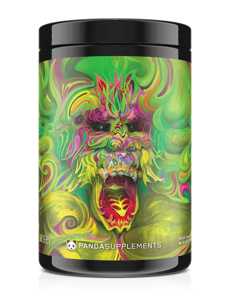Subterráneo Bio LabsTM Panda Supps: Rampage, Extreme Pre-Workout, High Stim, Maximum Pump, Focus, and Energy,(50 Servings) (Kiwi-Lychee-Pinapple Flavor AKA Goblin Juice)