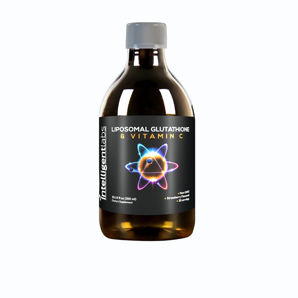 Laboratorios Inteligentes Glutatione Liposomal + Vitamina C, Fórmula Antioxidante L avanzada, 500 mg L-Glutatione reducida + 1000 mg Vitamina C por Serving, 30 Servings, Soy Free