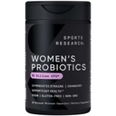 Sports Research® Probióticos para Mujeres con Prebióticos, 65 Billones CFU - Capsules Vegan para Gut Health &amp; Digestive Support, Probióticos para Mujeres con Arándano - No GMO Verificado &amp; Gluten Gratis - 30 Cuenta