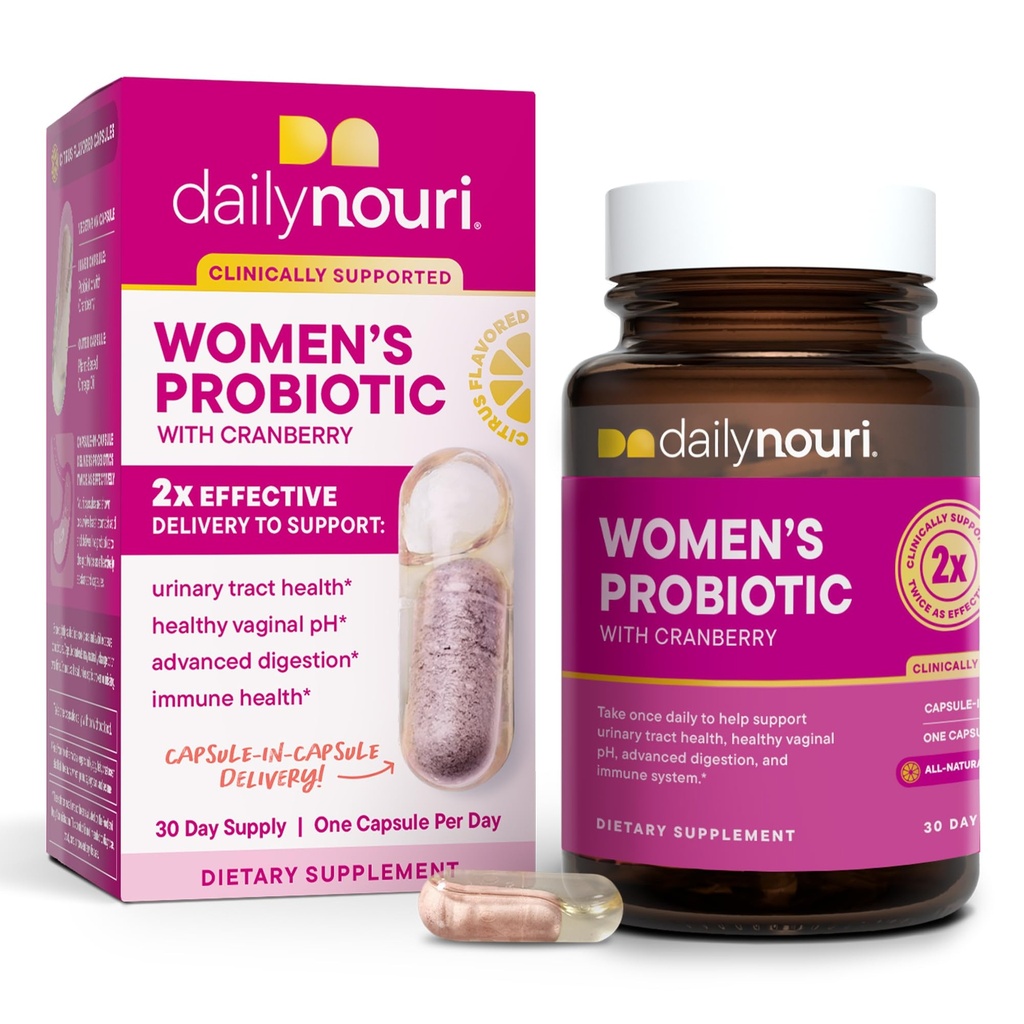 Probióticos diarios para mujeres ← Salud vaginal + Urinary Tract Support ← Vaginal pH & Microbiome Balance TEN 5 Estrados clínicamente estudiados + Cranberry & Omega TEN 30-Day Supply