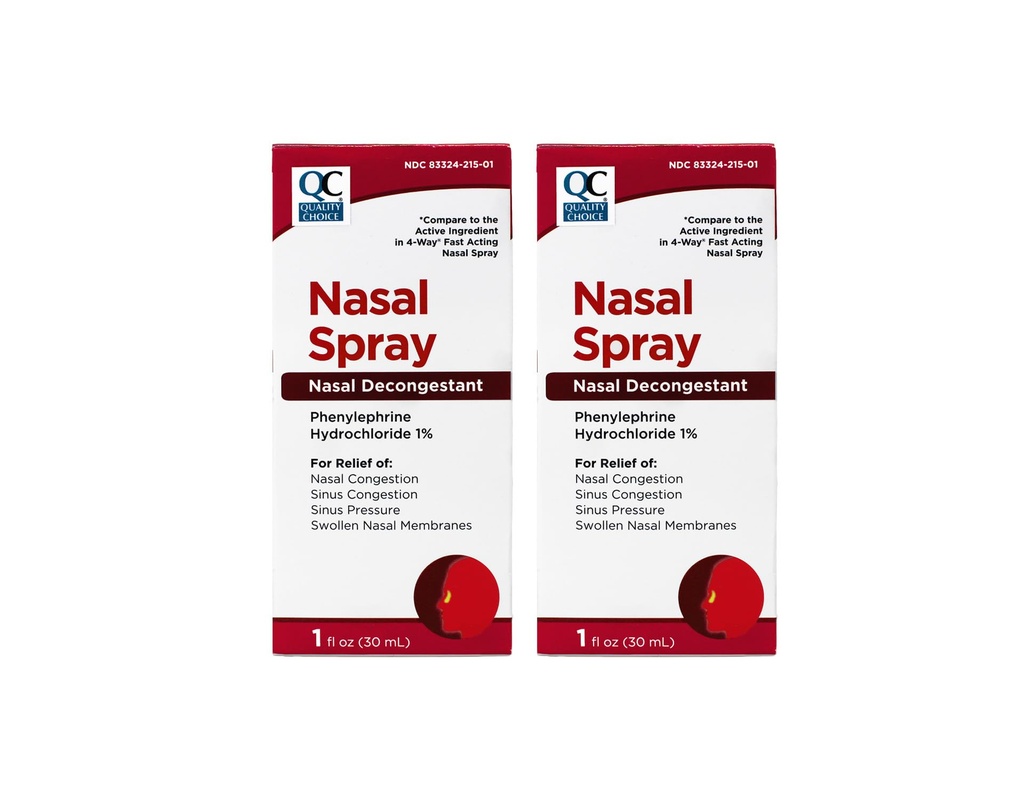 Elección de calidad Nasal Decongestant Spray 1 OZ (2)